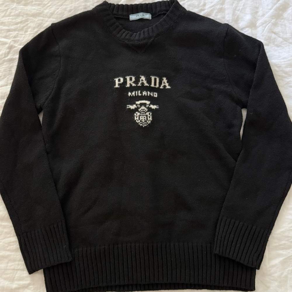 Prada women black sweater size large